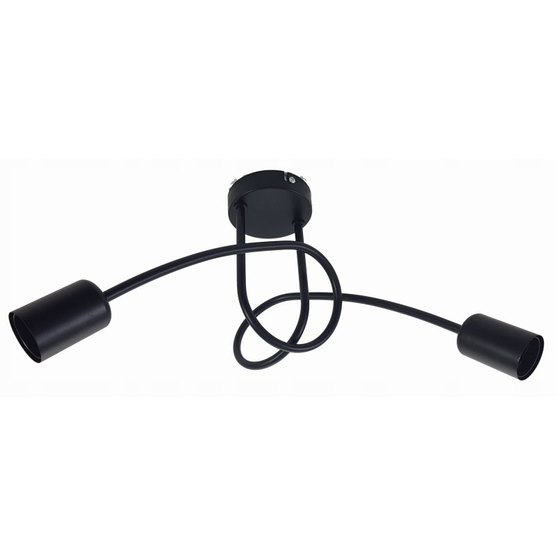 SUFITOWA LAMPA WISZĄCA PLAFON ŻYRANDOL CZARNY LOFT EDISON 2xE27