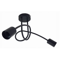 SUFITOWA LAMPA WISZĄCA PLAFON ŻYRANDOL CZARNY LOFT EDISON 2xE27