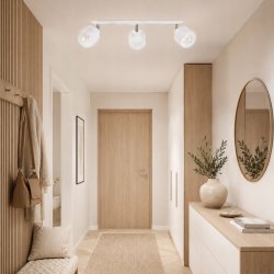 LAMPA PLAFON SUFITOWA ŻYRANDOL REFLEKTORY NA LISTWIE REGULACJA LOFT KUBEK