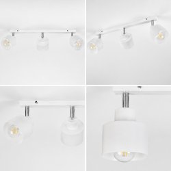 LAMPA PLAFON SUFITOWA ŻYRANDOL REFLEKTORY NA LISTWIE REGULACJA LOFT KUBEK