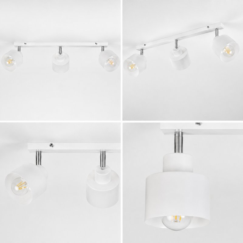 LAMPA PLAFON SUFITOWA ŻYRANDOL REFLEKTORY NA LISTWIE REGULACJA LOFT KUBEK
