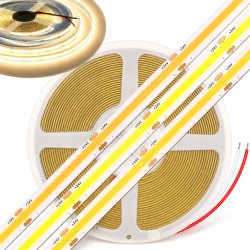 Taśma LED COB DEKORACYJNA 24V 5W 320 diod na metr Neon biały Ciepły 1m