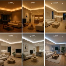 Taśma LED COB 24V 9W 8mm 480d/mb Neon CIEPŁY 1m FREE CUT cięta co 1mm