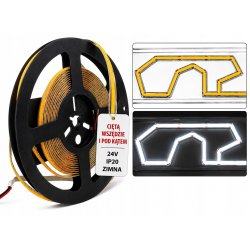 Taśma LED COB 24V 9W 8mm 480d/mb NeonZIMNY 1m FREE CUT cięta co 1mm