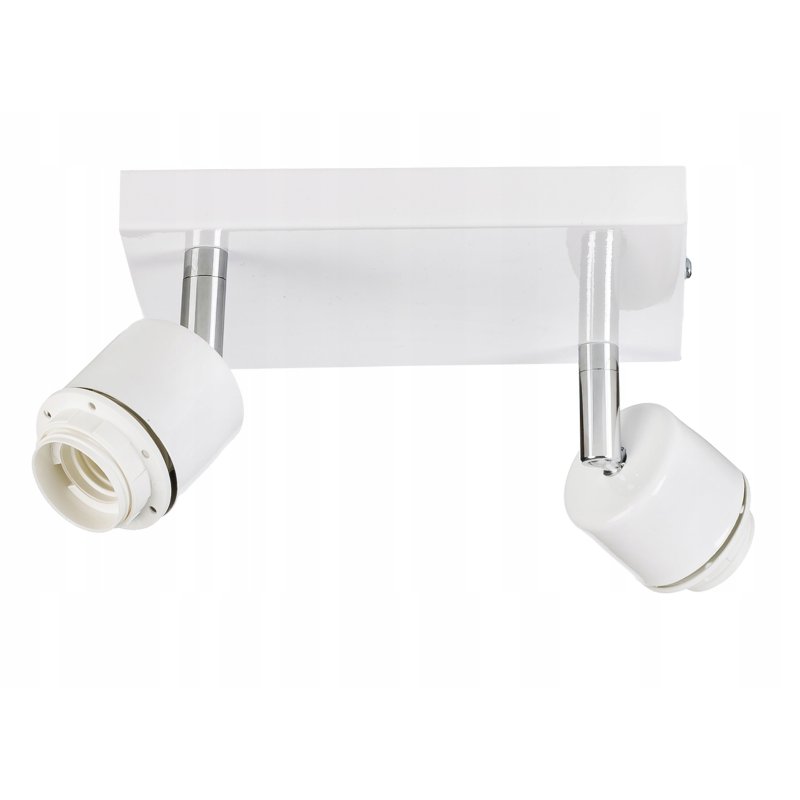 LAMPA PLAFON SUFITOWA ŻYRANDOL BIAŁY REFLEKTORY REGULACJA LOFT KUBEK 2xE27