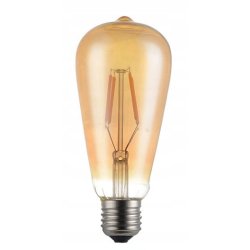 6x Żarówka LED filament E27 ST64 6W CIEPŁA Vintage dymna amber Zestaw LED