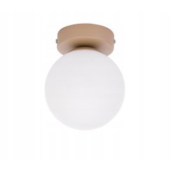 LAMPA sufitowa PLAFON kinkiet SZKLANY klosz KULA LED E27 KASZMIR beż ecru