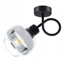LAMPA sufitowa KINKIET ścienny na E27 stały LOFT szklany KULA clear chrom