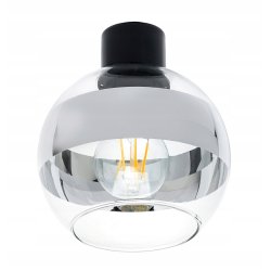 LAMPA sufitowa KINKIET ścienny na E27 stały LOFT szklany KULA clear chrom