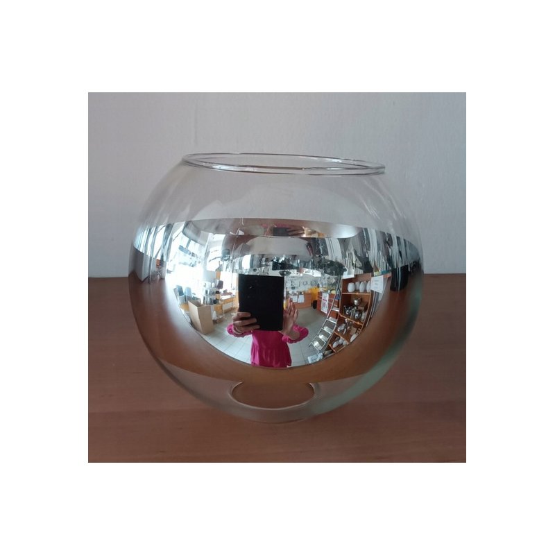 LAMPA sufitowa KINKIET ścienny na E27 stały LOFT szklany KULA clear chrom