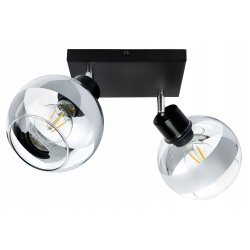 LAMPA sufitowa PLAFON ŻYRANDOL regulowana na E27 KULA szklana clear chrom