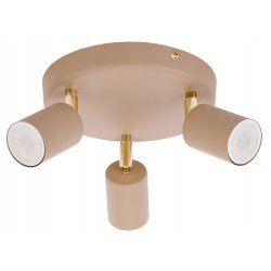 Lampa sufitowa PLAFON ścienny spot oprawa na 3 GU10 KASZMIR beż ecru beige