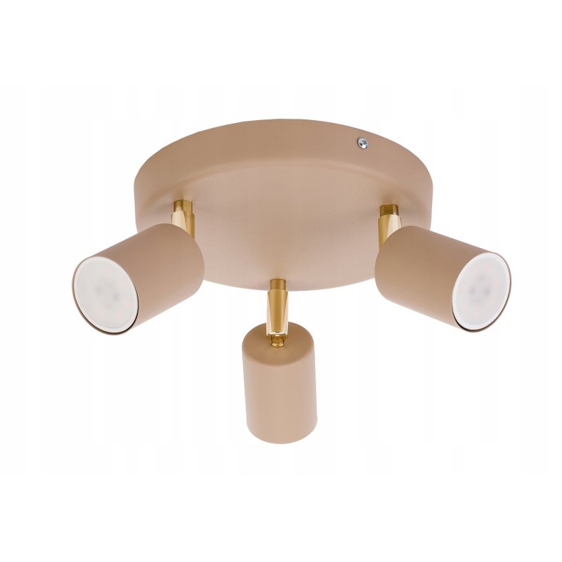 Lampa sufitowa PLAFON ścienny spot oprawa na 3 GU10 KASZMIR beż ecru beige