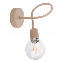 Lampa ścienna KINKIET stały LOFT 1x E27 z włącznikiem on/off KASZMIR beż