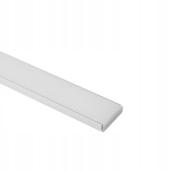 PROFIL alu szeroki XL 40mm NAWIERZCHNIOWY srebrny KLOSZ mleczny 2m do LED