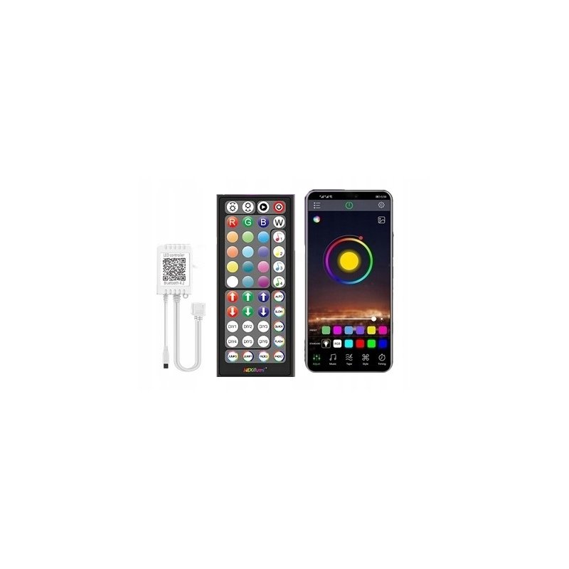 Taśma LED 2,5M RGB 5050 Bluetooth APLIKACJA MOBILNA PILOT MUZYKA ZESTAW 12V