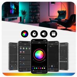 Taśma LED 2,5M RGB 5050 Bluetooth APLIKACJA MOBILNA PILOT MUZYKA ZESTAW 12V