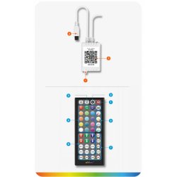 Taśma LED 2,5M RGB 5050 Bluetooth APLIKACJA MOBILNA PILOT MUZYKA ZESTAW 12V
