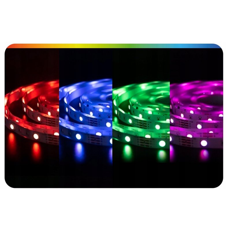 Taśma LED 2,5M RGB 5050 Bluetooth APLIKACJA MOBILNA PILOT MUZYKA ZESTAW 12V