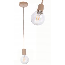 LAMPA sufitowa wisząca ZWIS Edison Loft na filament 1x E27 KASZMIR beż ecru