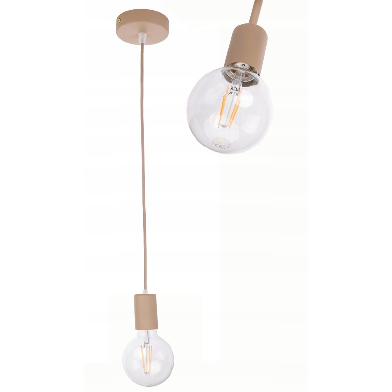 LAMPA sufitowa wisząca ZWIS Edison Loft na filament 1x E27 KASZMIR beż ecru
