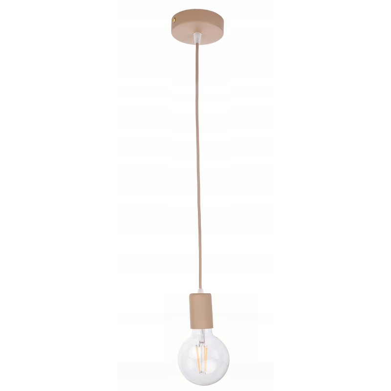 LAMPA sufitowa wisząca ZWIS Edison Loft na filament 1x E27 KASZMIR beż ecru