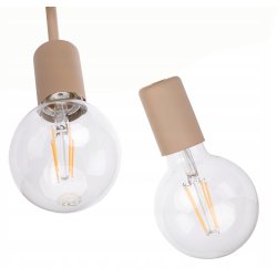 LAMPA sufitowa wisząca ZWIS Edison Loft na filament 1x E27 KASZMIR beż ecru