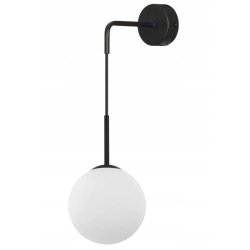 Lampa kinkiet ścienny WISZĄCY prosty LOFT na klosz SZKLANY KULA na 1x E27
