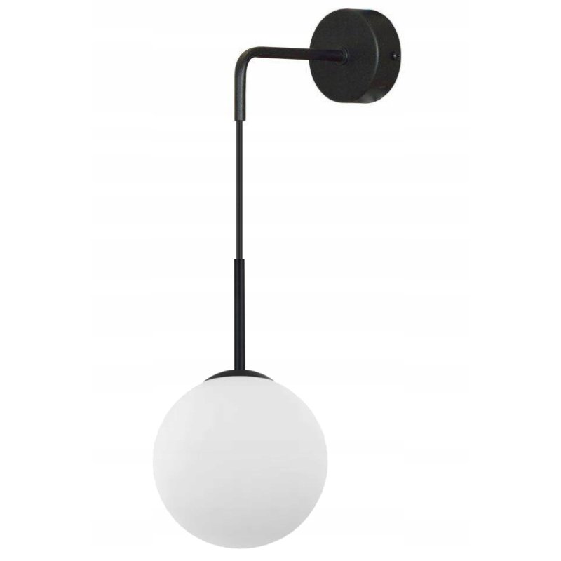 Lampa kinkiet ścienny WISZĄCY prosty LOFT na klosz SZKLANY KULA na 1x E27
