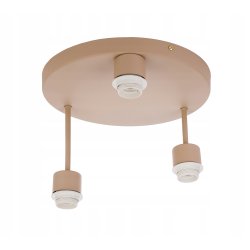 LAMPA WISZĄCA SUFITOWA PLAFON ŻYRANDOL stały BRYLANT 3 E27 KASZMIR beż ecru