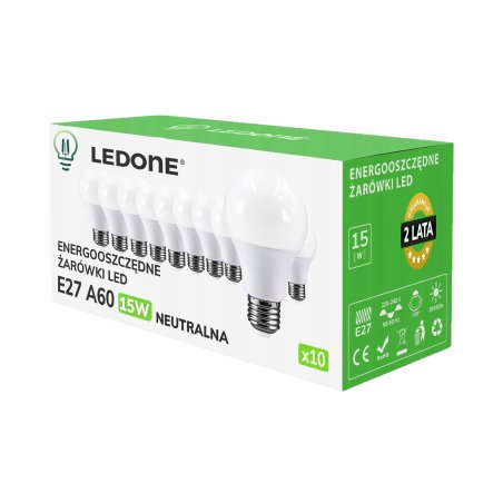 10x Żarówka LED E27 A60 15W...