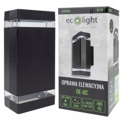Kinkiet Ogrodowy Elewacyjny na 2x GU10 Czarny IP44 Lampa Zewnętrzna Ścienna