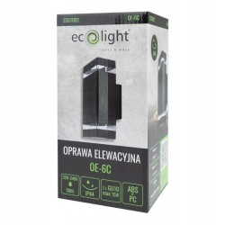 Kinkiet Ogrodowy Elewacyjny na 2x GU10 Czarny IP44 Lampa Zewnętrzna Ścienna