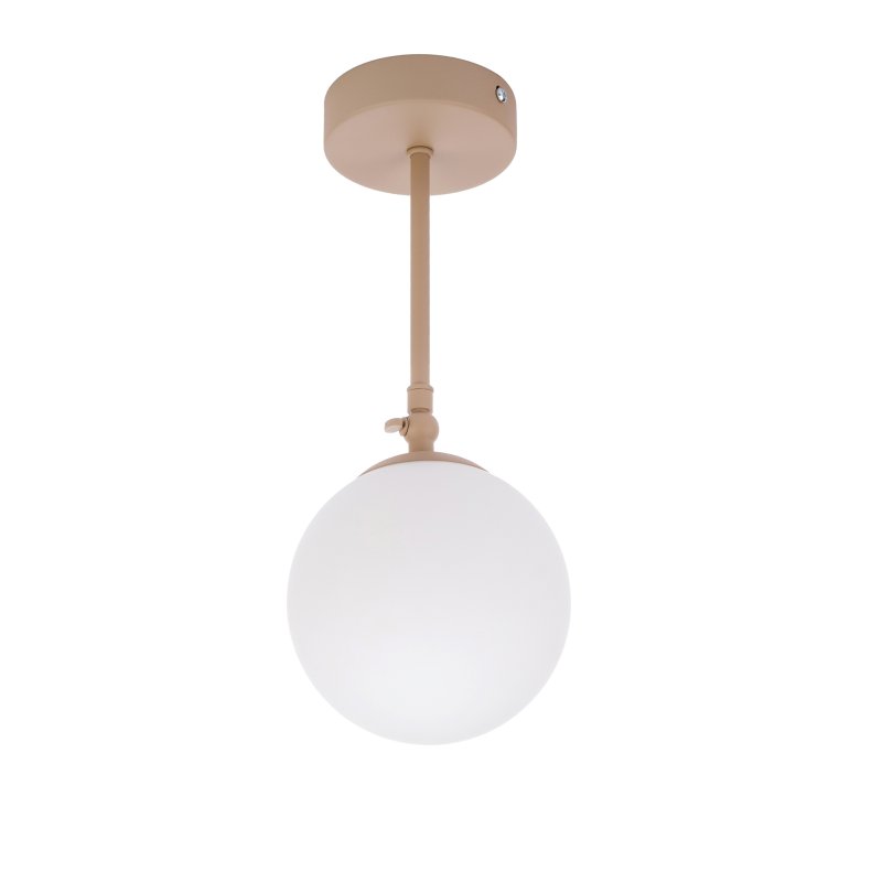 Lampa sufitowa KINKIET ścienny RUCH LOFT klosz SZKLANY KULA E27 KASZMIR beż
