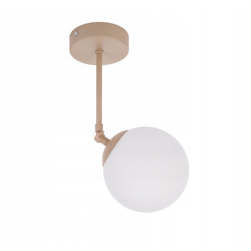 Lampa sufitowa KINKIET ścienny RUCH LOFT klosz SZKLANY KULA E27 KASZMIR beż