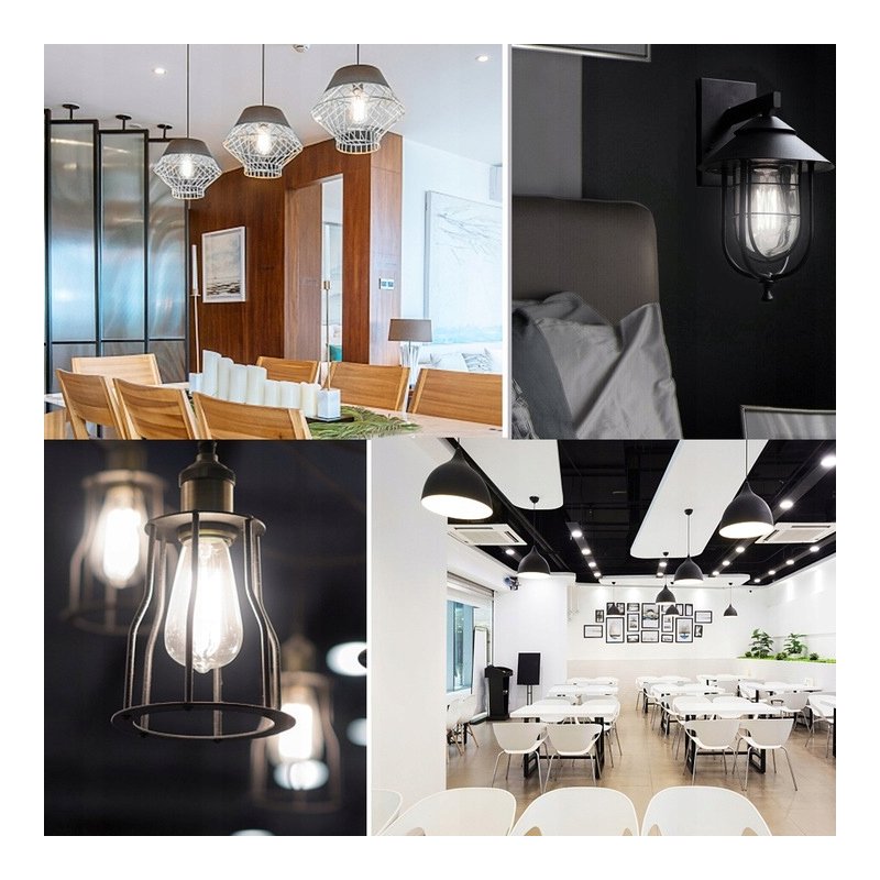 6x Żarówka LED filament E27 A60 6W biała NEUTRALNA CLEAR Zestaw LEDOWY