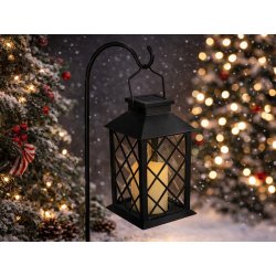 LAMPION SOLARNY DEKORACYJNY LATARENKA ze ŚWIECZKĄ LED świeca ZNICZ
