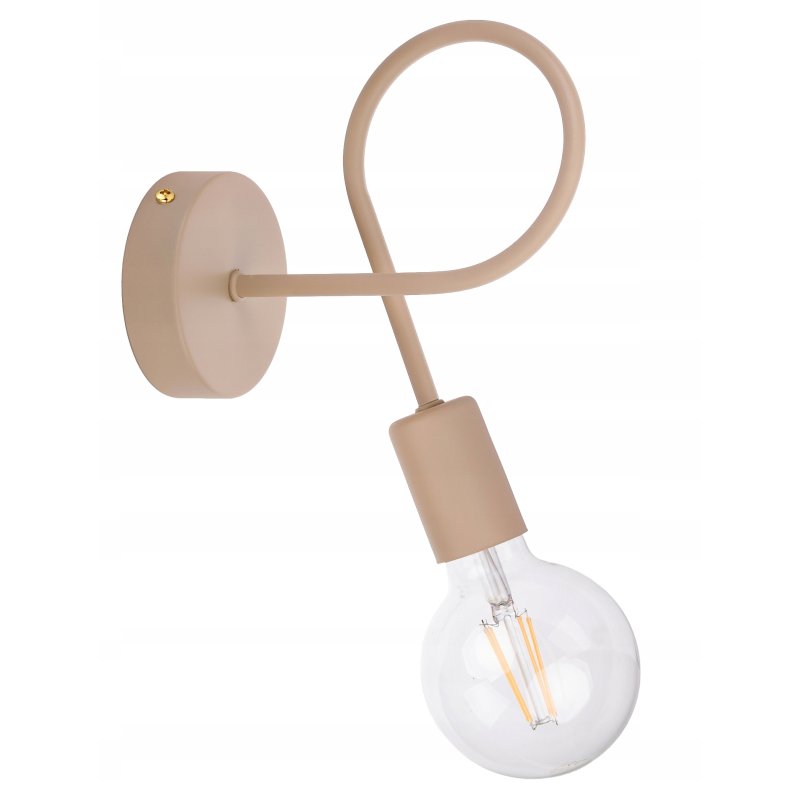 Kinkiet ścienny kręcony LAMPA LOFT EDISON na 1x E27 KASZMIR beż ecru beige