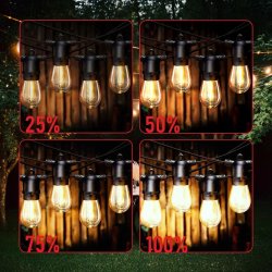 Girlanda SOLARNA i USB ogrodowa lampki solarne LED G45 E27 x15 + Pilot 15m