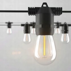 Girlanda SOLARNA i USB ogrodowa lampki solarne LED G45 E27 x15 + Pilot 15m