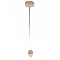 LAMPA WISZĄCA ZWIS ŻYRANDOL SUFITOWY klosz KUBEK E27 KASZMIR beż ecru beige