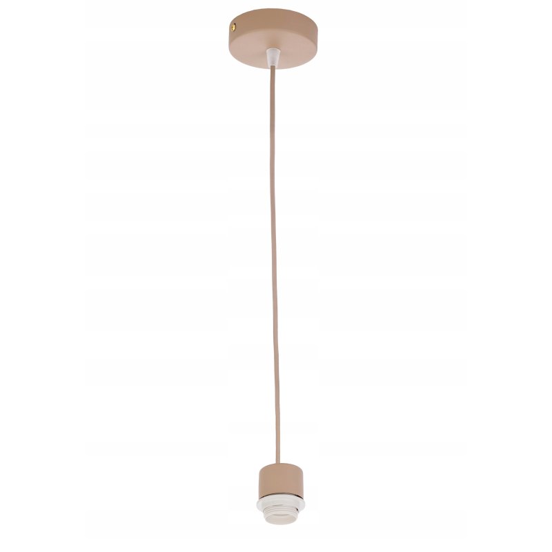 LAMPA WISZĄCA ZWIS ŻYRANDOL SUFITOWY klosz KUBEK E27 KASZMIR beż ecru beige