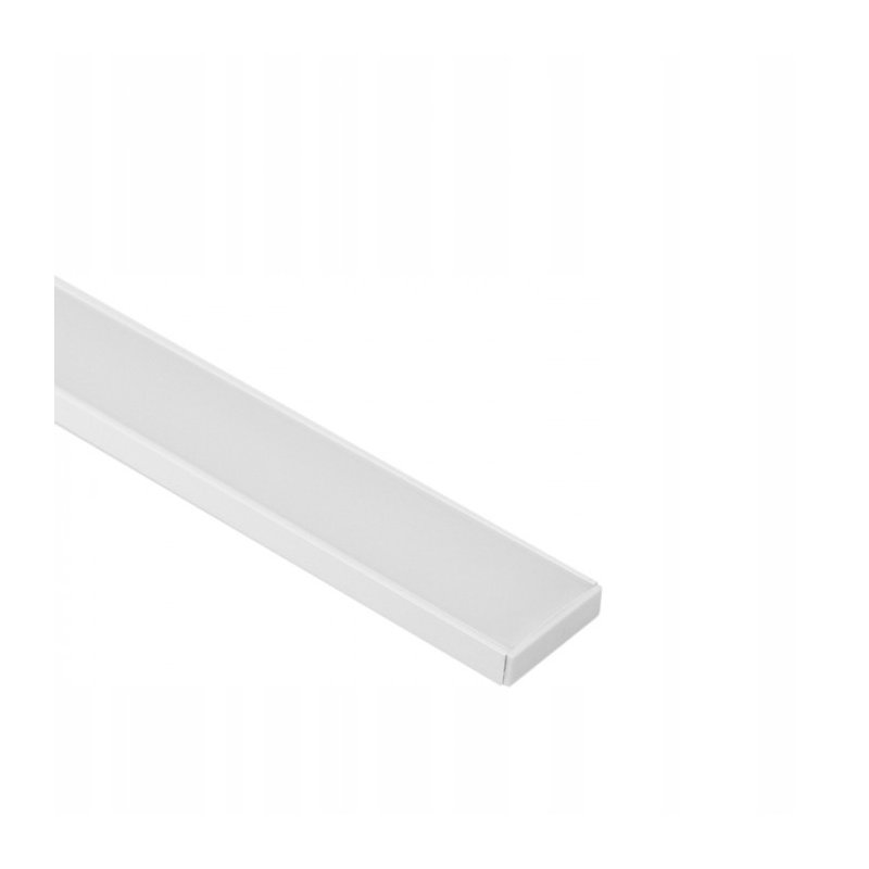 PROFIL alu szeroki XL 40mm NAWIERZCHNIOWY biały KLOSZ mleczny 2m do LED