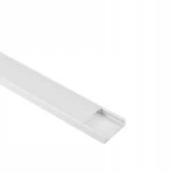 PROFIL alu szeroki XL 40mm NAWIERZCHNIOWY biały KLOSZ mleczny 2m do LED