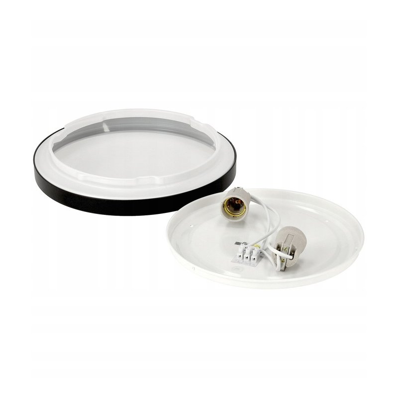 PLAFON czarny lampa oprawa sufitowa 20W LEd na E27