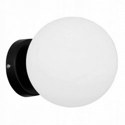LAMPA ścienna KINKIET z włącznikiem on/off łańcuszkowym SZKLANY KLOSZ KULA
