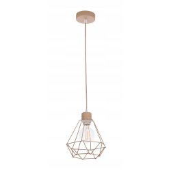 LAMPA WISZĄCA ZWIS ŻYRANDOL SUFITOWY klosz DIAMENT na E27 KASZMIR beż ecru