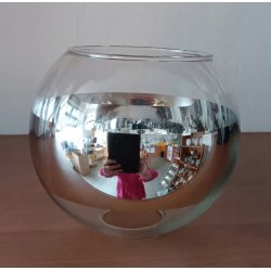 LAMPA sufitowa wisząca ZWIS pcv ŻYRANDOL na E27 KULA Szklana chrom clear