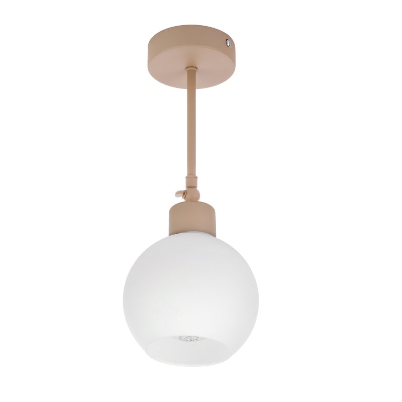 LAMPA sufitowa KINKIET ścienny regulowany E27 KASZMIR beż ecru klosz KULA