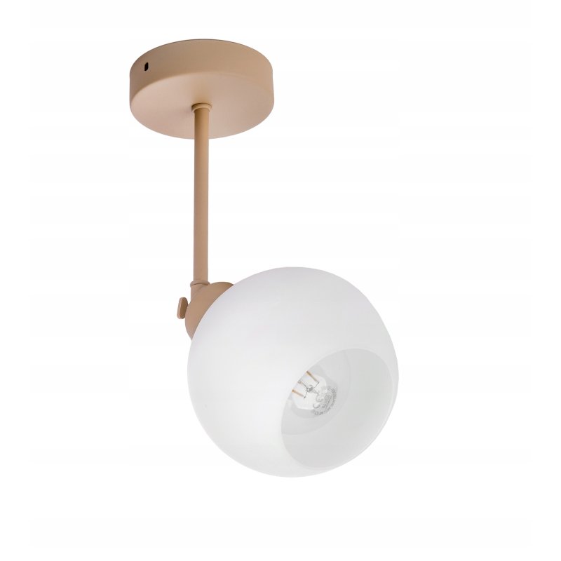 LAMPA sufitowa KINKIET ścienny regulowany E27 KASZMIR beż ecru klosz KULA